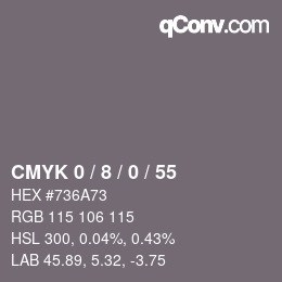 カラーコード: CMYK 0 / 8 / 0 / 55 | qconv.com