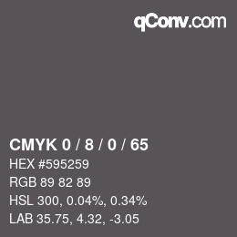 カラーコード: CMYK 0 / 8 / 0 / 65 | qconv.com