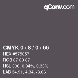 Color code: CMYK 0 / 8 / 0 / 66 | qconv.com