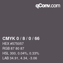 カラーコード: CMYK 0 / 8 / 0 / 66 | qconv.com