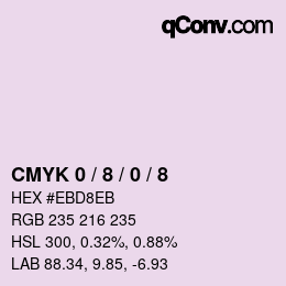 Code couleur: CMYK 0 / 8 / 0 / 8 | qconv.com