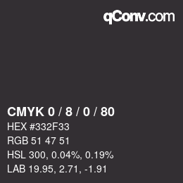 Color code: CMYK 0 / 8 / 0 / 80 | qconv.com