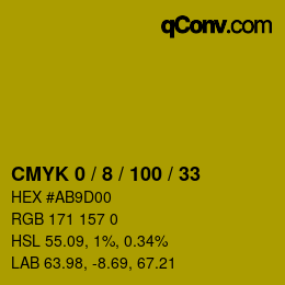 Color code: CMYK 0 / 8 / 100 / 33 | qconv.com