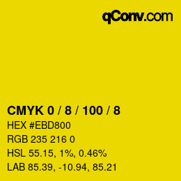 Color code: CMYK 0 / 8 / 100 / 8 | qconv.com