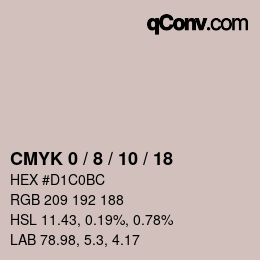 Farbcode: CMYK 0 / 8 / 10 / 18 | qconv.com