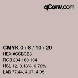 Color code: CMYK 0 / 8 / 10 / 20 | qconv.com