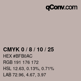 カラーコード: CMYK 0 / 8 / 10 / 25 | qconv.com