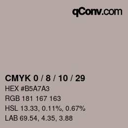 カラーコード: CMYK 0 / 8 / 10 / 29 | qconv.com
