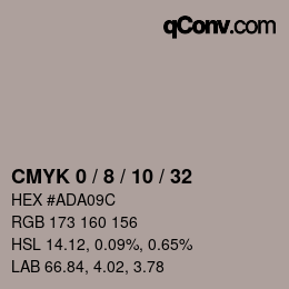 颜色代码: CMYK 0 / 8 / 10 / 32 | qconv.com