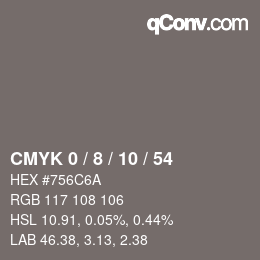 Color code: CMYK 0 / 8 / 10 / 54 | qconv.com
