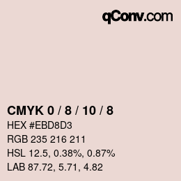 カラーコード: CMYK 0 / 8 / 10 / 8 | qconv.com