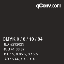 Color code: CMYK 0 / 8 / 10 / 84 | qconv.com