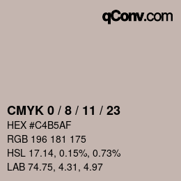 Color code: CMYK 0 / 8 / 11 / 23 | qconv.com