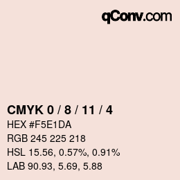 カラーコード: CMYK 0 / 8 / 11 / 4 | qconv.com