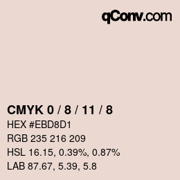 カラーコード: CMYK 0 / 8 / 11 / 8 | qconv.com