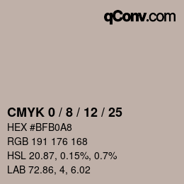 カラーコード: CMYK 0 / 8 / 12 / 25 | qconv.com