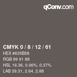 颜色代码: CMYK 0 / 8 / 12 / 61 | qconv.com