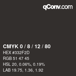 Código de color: CMYK 0 / 8 / 12 / 80 | qconv.com