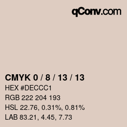 颜色代码: CMYK 0 / 8 / 13 / 13 | qconv.com