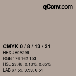 カラーコード: CMYK 0 / 8 / 13 / 31 | qconv.com