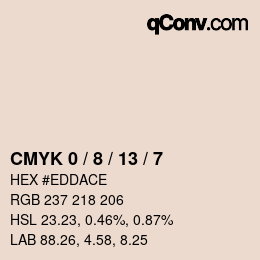 カラーコード: CMYK 0 / 8 / 13 / 7 | qconv.com