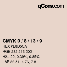 カラーコード: CMYK 0 / 8 / 13 / 9 | qconv.com