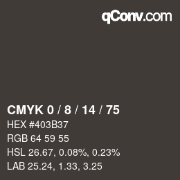 Color code: CMYK 0 / 8 / 14 / 75 | qconv.com