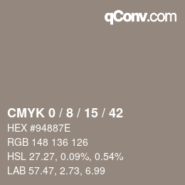 Color code: CMYK 0 / 8 / 15 / 42 | qconv.com