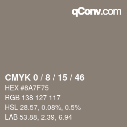 Color code: CMYK 0 / 8 / 15 / 46 | qconv.com