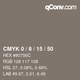 Color code: CMYK 0 / 8 / 15 / 50 | qconv.com