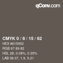 Color code: CMYK 0 / 8 / 15 / 62 | qconv.com