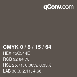 Color code: CMYK 0 / 8 / 15 / 64 | qconv.com