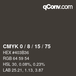 Color code: CMYK 0 / 8 / 15 / 75 | qconv.com