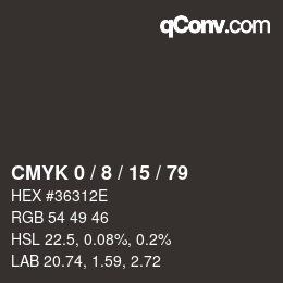 Color code: CMYK 0 / 8 / 15 / 79 | qconv.com