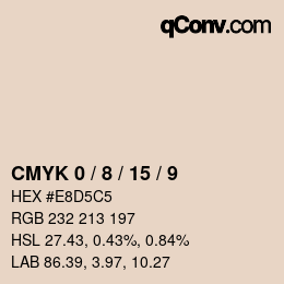 Color code: CMYK 0 / 8 / 15 / 9 | qconv.com