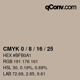 カラーコード: CMYK 0 / 8 / 16 / 25 | qconv.com