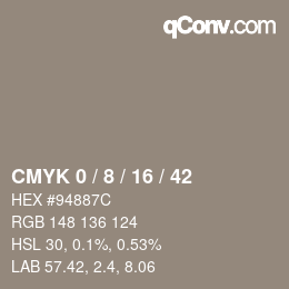 Color code: CMYK 0 / 8 / 16 / 42 | qconv.com