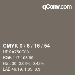 Color code: CMYK 0 / 8 / 16 / 54 | qconv.com