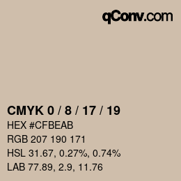 Color code: CMYK 0 / 8 / 17 / 19 | qconv.com