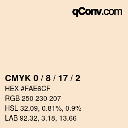 Color code: CMYK 0 / 8 / 17 / 2 | qconv.com