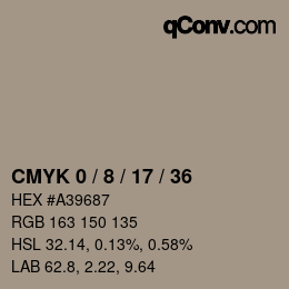 カラーコード: CMYK 0 / 8 / 17 / 36 | qconv.com