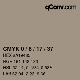 Color code: CMYK 0 / 8 / 17 / 37 | qconv.com