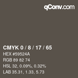 Color code: CMYK 0 / 8 / 17 / 65 | qconv.com