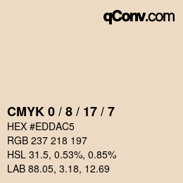 Color code: CMYK 0 / 8 / 17 / 7 | qconv.com