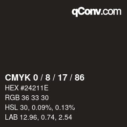 Color code: CMYK 0 / 8 / 17 / 86 | qconv.com