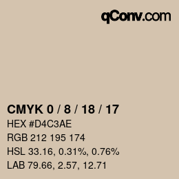 Color code: CMYK 0 / 8 / 18 / 17 | qconv.com