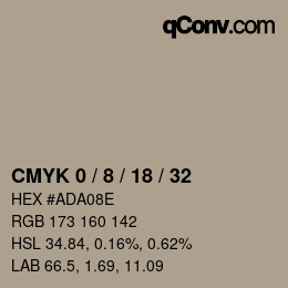 颜色代码: CMYK 0 / 8 / 18 / 32 | qconv.com