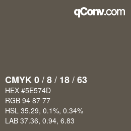 Color code: CMYK 0 / 8 / 18 / 63 | qconv.com