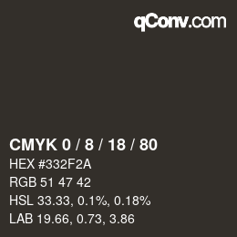 颜色代码: CMYK 0 / 8 / 18 / 80 | qconv.com