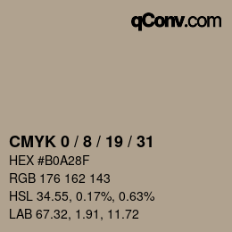 Color code: CMYK 0 / 8 / 19 / 31 | qconv.com